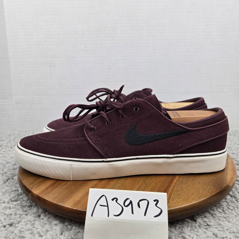 Nike Mens 12 SB Zoom Stefan Janoski OG+ Burgundy Crush Black Athletic Sneaker
